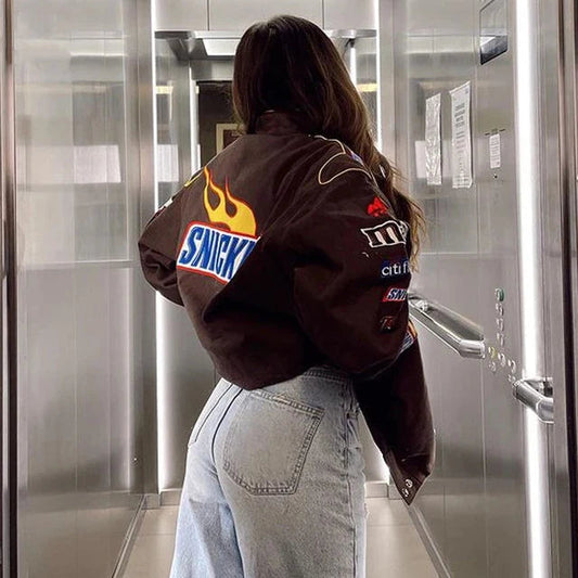 Snickers Racing Jacket | Premium Streetwear & Motorsport Style Jacket for Women