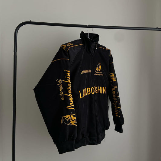 Lamborghini Embroidered Racing Jacket | Premium Luxury Motorsport Jacket
