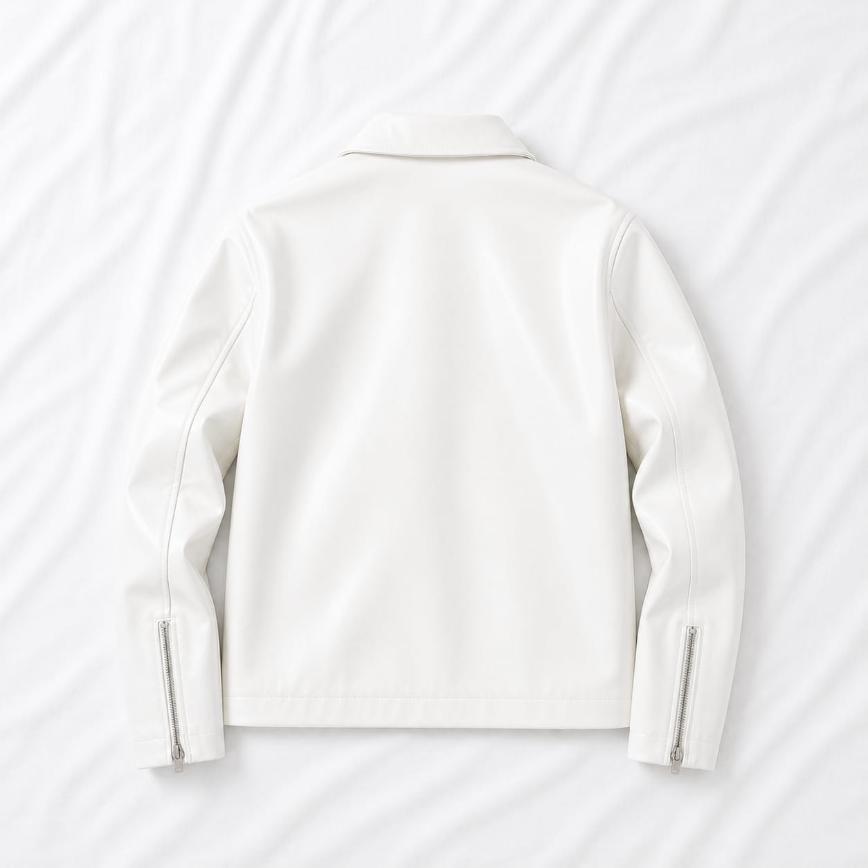 Premium White Faux Leather Jacket for Men & Women | Vintage Biker Motorcycle Jacket