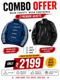 Blue CNY Racing Jacket & Black Leather Jacket for Men & Women – Premium Streetwear Style by Wear Variety