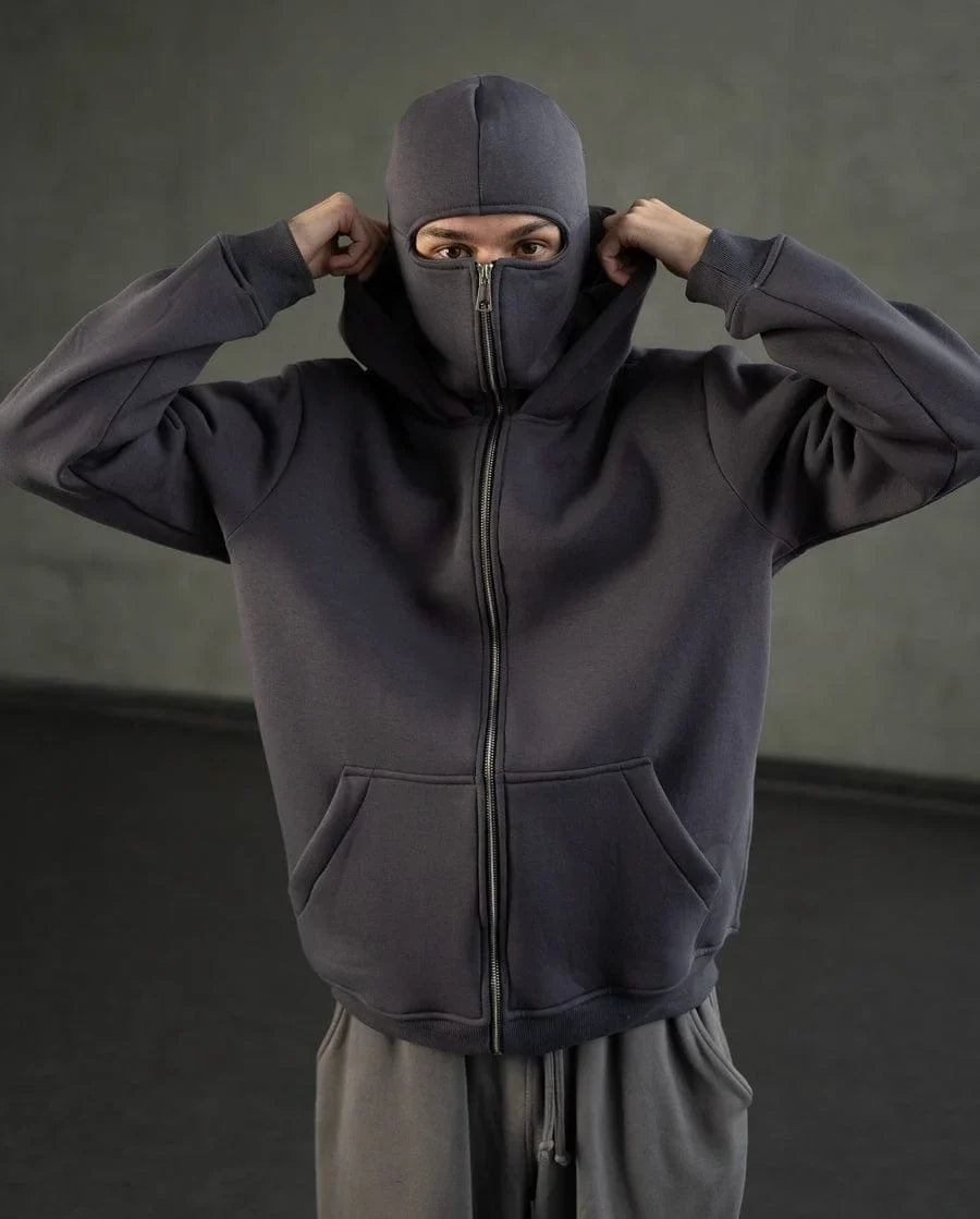 Balaclava Hoodie for Men & Women | Streetwear Winter Hoodie with Face Cover – Premium Fit