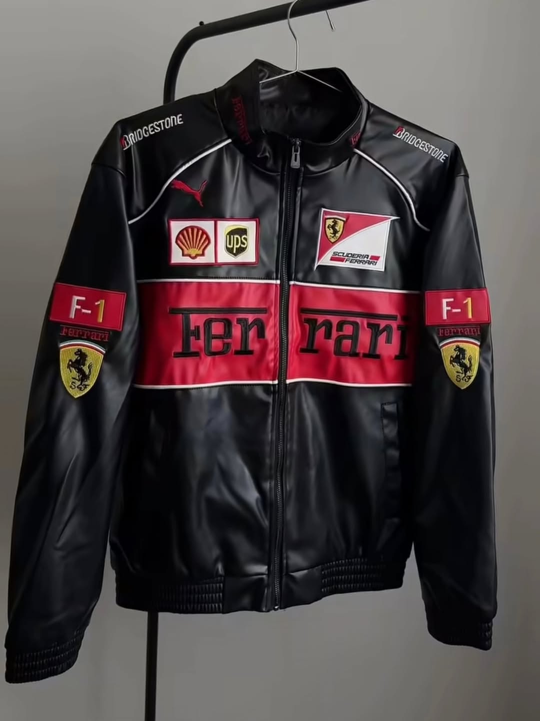 Black Leather Embroidered Bomber Jacket – Premium Streetwear Jacket, Stylish Outerwear