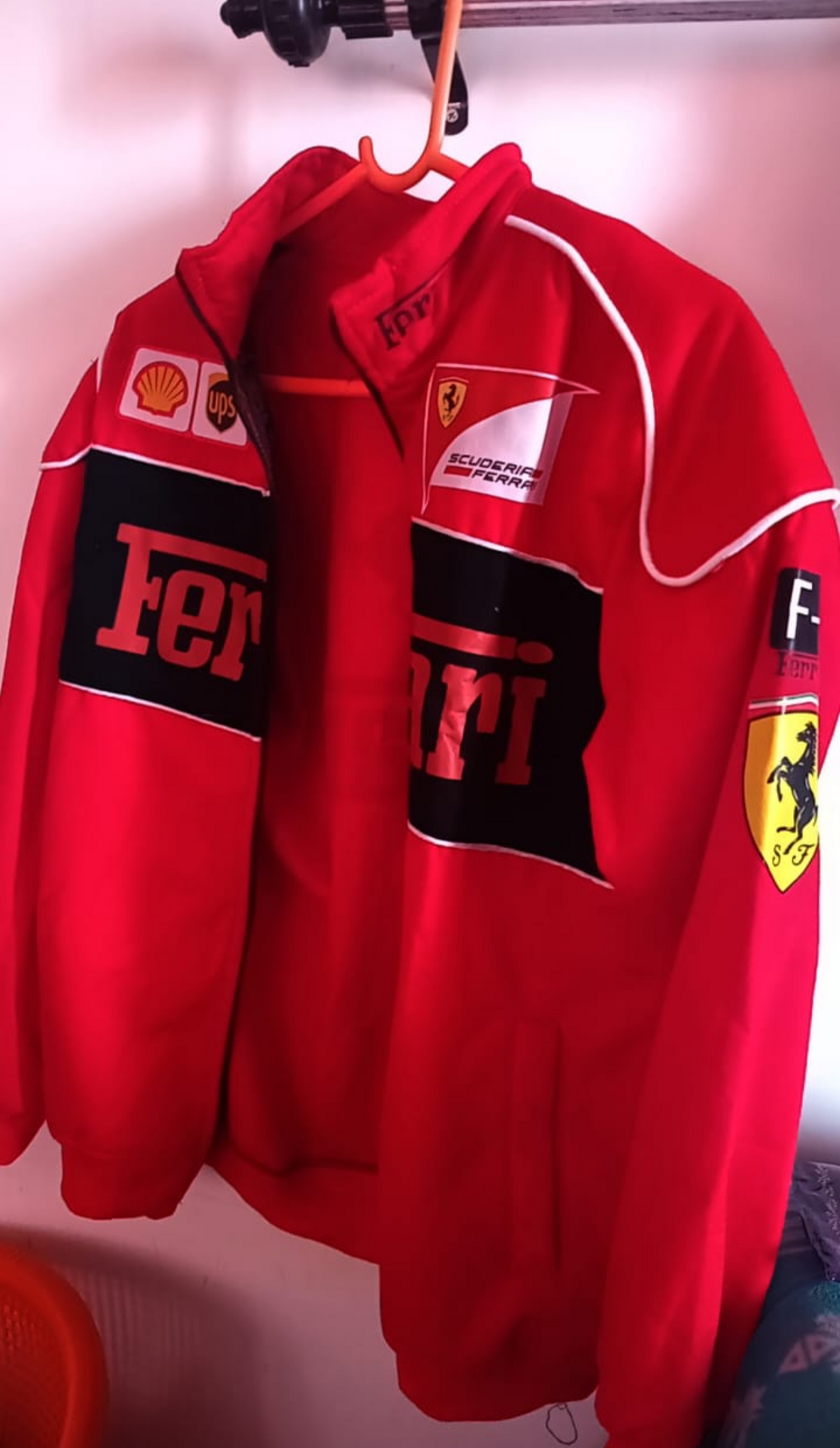 Red Ferrari F1 Vintage Racing Jacket | Classic Motorsport Style Jacket