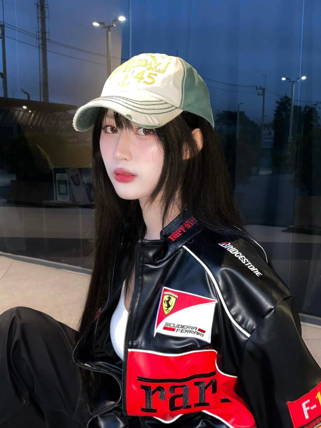 Black Leather Embroidered Bomber Jacket – Premium Streetwear Jacket, Stylish Outerwear