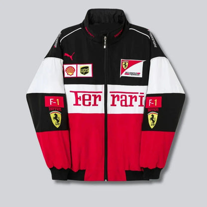 Trio Ferrari F1 Vintage Racing Jacket – Iconic Motorsport Heritage