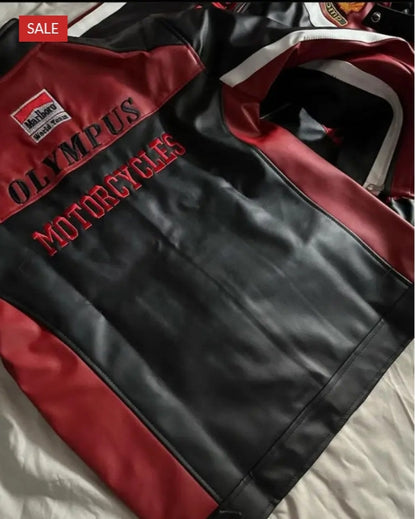 Black Ferrari F1 Leather Racing Jacket – Classic Motorsport Edition