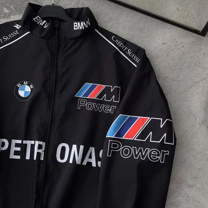 BMW F1 Vintage Racing Jacket – Heritage Motorsport Edition DTF printed