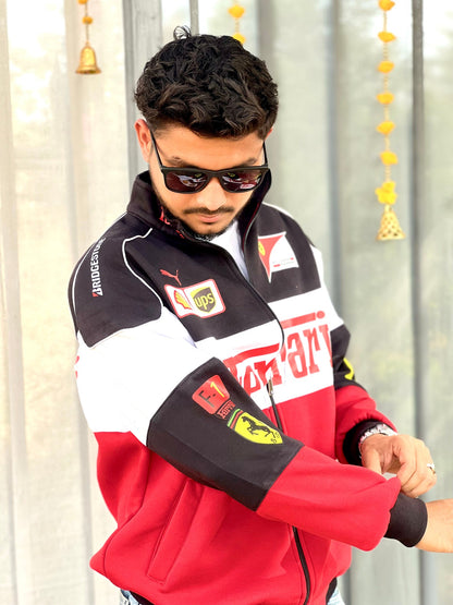 Black Ferrari Jacket & Trio Ferrari Racing Jacket for Men & Women – Premium Motorsport Style by Wear Variety
