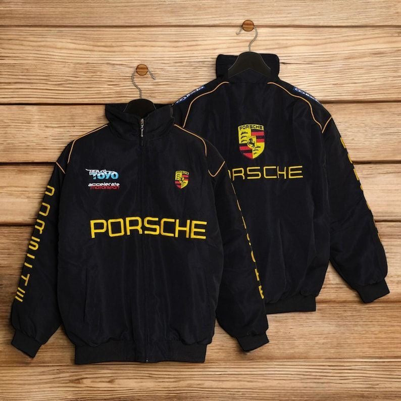 Porsche F1 Vintage Racing Jacket – Retro Motorsport Jacket, Classic Streetwear