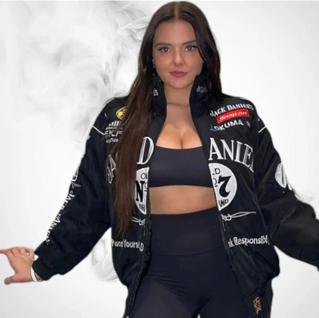 Jack Daniel High-Quality Printed Jacket | Premium Racing Style Jacket for Men & Women
