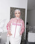 Pink Ferrari F1 Leather Racing Jacket | Premium Motorsport Leather Jacket for Women
