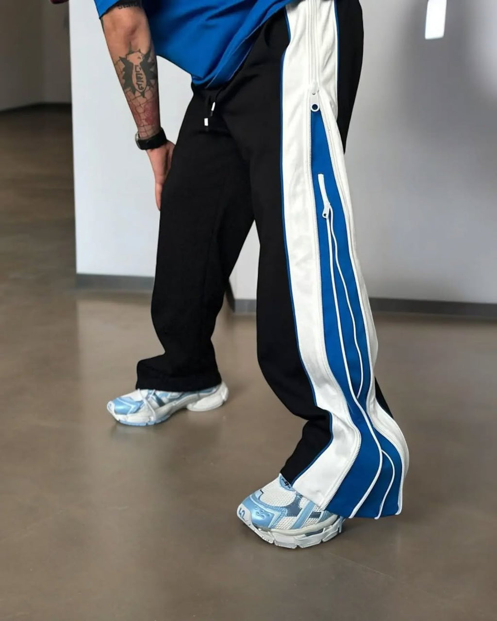 Double Zipper Oversized Baggy Pants for Men – Urban Fashion