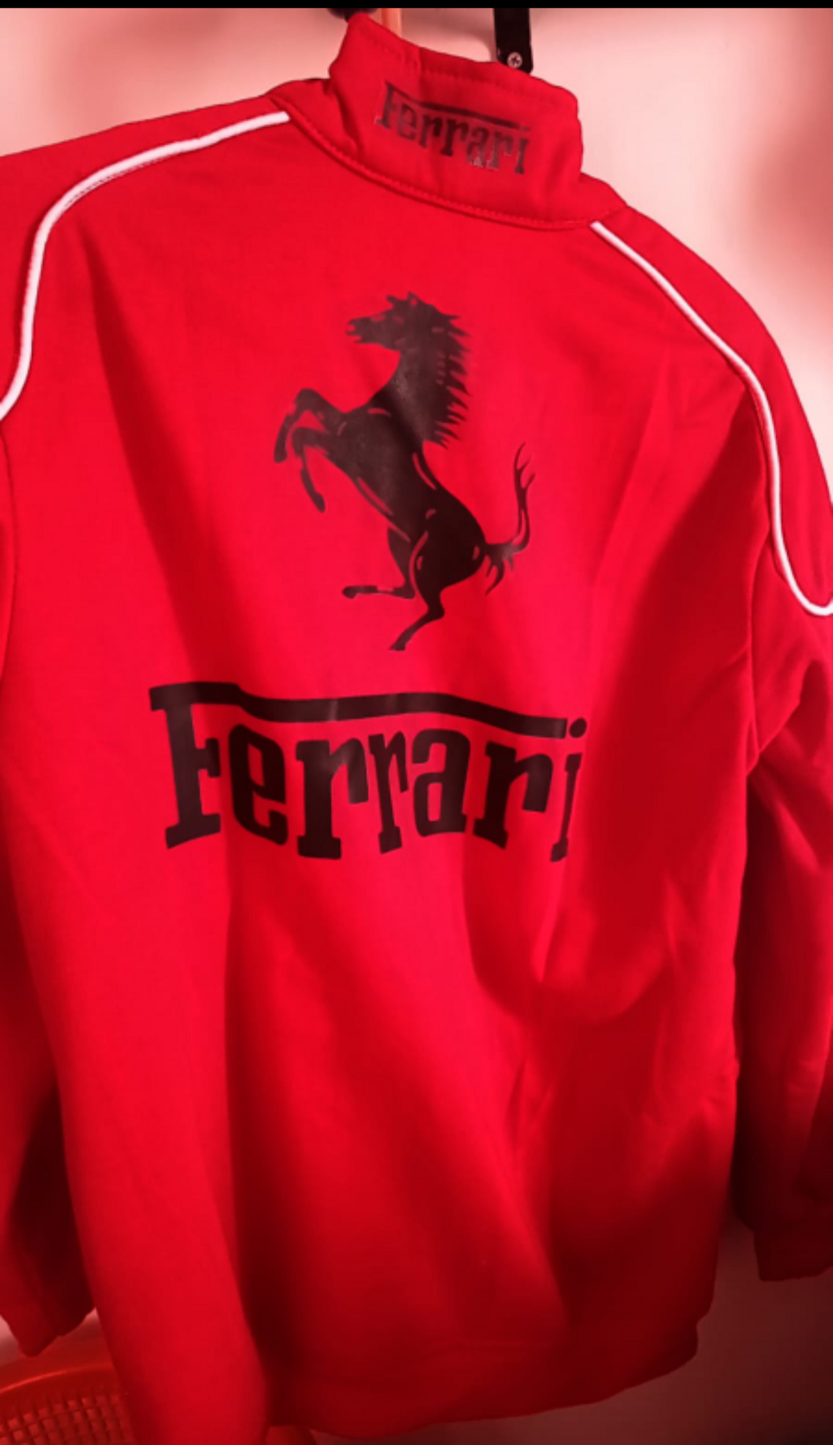 Red Ferrari F1 Vintage Racing Jacket | Classic Motorsport Style Jacket
