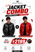 Black & Red Leather Racing Jacket Combo | Wear Variety