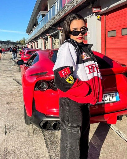 Trio Ferrari F1 Vintage Racing Jacket – Iconic Motorsport Heritage
