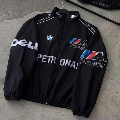 BMW F1 Vintage Racing Jacket – Heritage Motorsport Edition DTF printed
