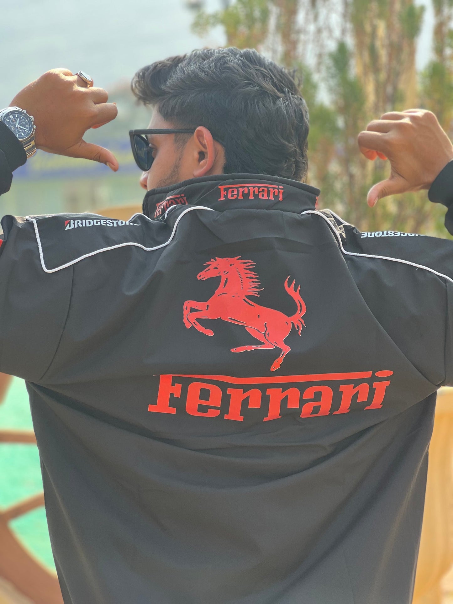 Ferrari F1 Black Vintage Racing Jacket – Men’s Classic Motorsport Jacket, Retro Streetwear