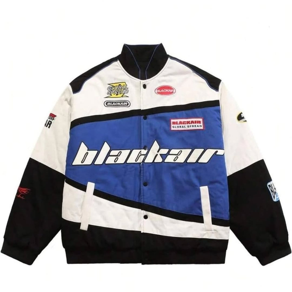 Black Air Motorsport Fleece Jacket – Men’s Racing Jacket, Lightweight & Warm Streetwear