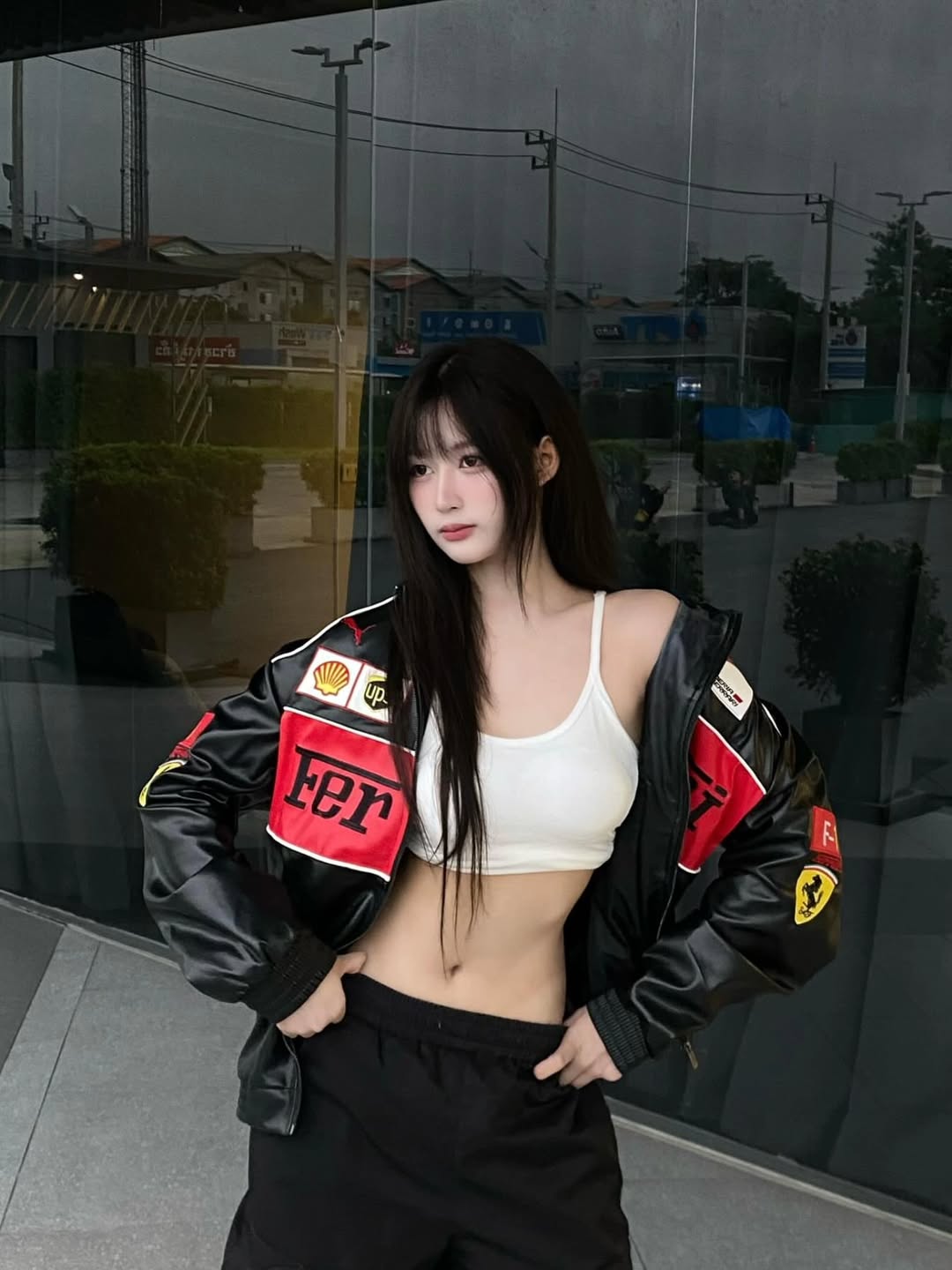 Black Leather Embroidered Bomber Jacket – Premium Streetwear Jacket, Stylish Outerwear