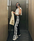 Black Button Straight Pant for Men & Women | Premium Unisex Straight Fit Trousers