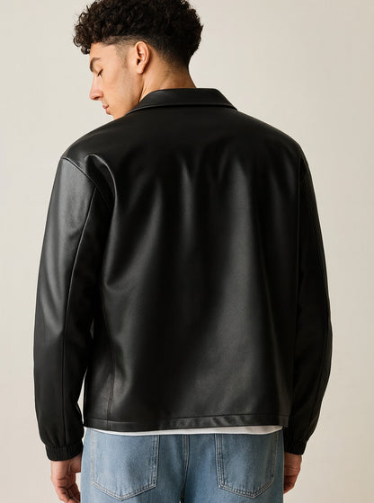 Classic Black Genuine Leather Jacket – Iconic Style