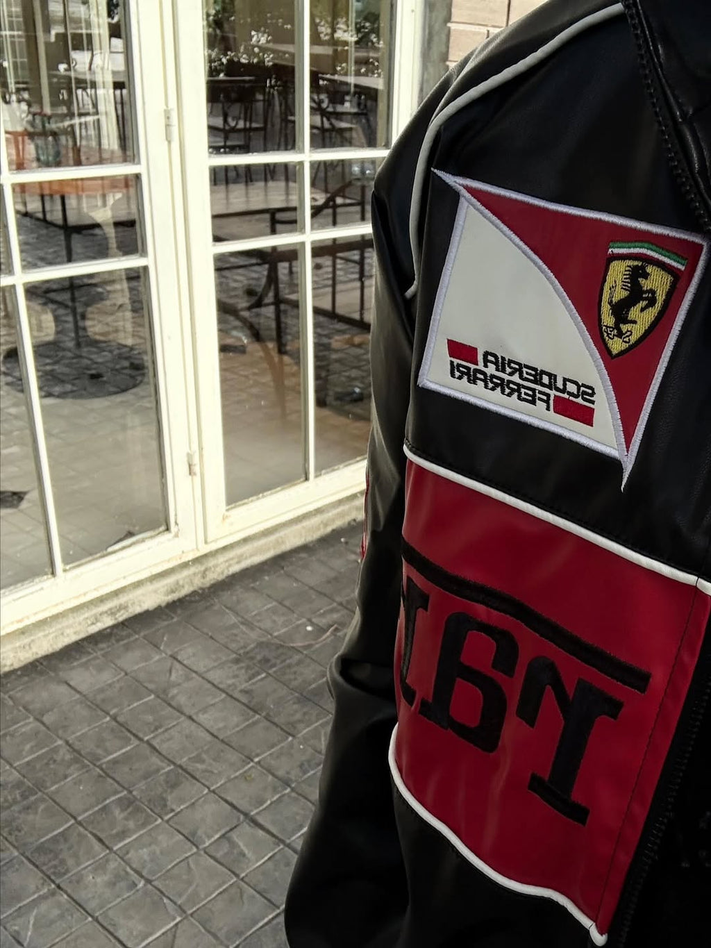 Black Leather Embroidered Bomber Jacket – Premium Streetwear Jacket, Stylish Outerwear