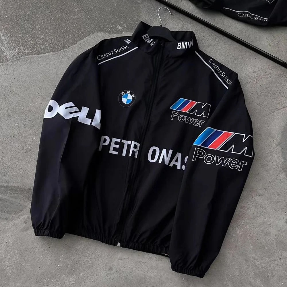 BMW Racing Printed Jacket – Custom Motorsport Design for Men & Women